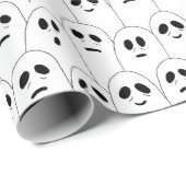 Niedliche weiße Geister Funny Kids Halloween Geschenkpapier (Rolleneckpunkt)