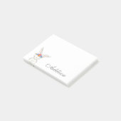 Niedliche weiße Häschen-Blumen-Krone Post-it Klebezettel (angewinkelt)