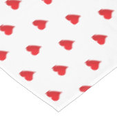 Niedliche, weiße Herzen elegant mädchenhaft elegan Tischdecke (Schrägansicht)