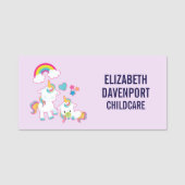 Niedliche weiße Hörner Magische Mama & Baby Namensschild (Vorderseite)