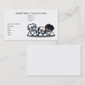 Niedliche weiße Hunde Haustiere einfach Visitenkarte (Vorne/Hinten)