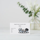 Niedliche weiße Hunde Haustiere einfach Visitenkarte (Stehend Vorderseite)