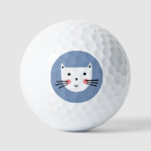 Niedliche weiße Katze Golfball (Vorderseite)