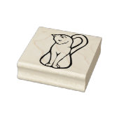 Niedliche weiße Katze Gummistempel (Stempel)