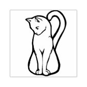 Niedliche weiße Katze Gummistempel (Prägung)