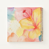 Niedliche weiße Katze, lustige Tiere, Aquarellfarb Notizblock (Rückseite)