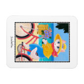 Niedliche Weiße Katze Maus Beste Freunde Fahrradna Magnet (Horizontal)