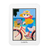 Niedliche Weiße Katze Maus Beste Freunde Fahrradna Magnet (Vertikal)