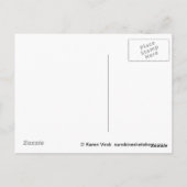 Niedliche weiße Katze mit grünen Augen Postkarte (Rückseite)