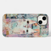 Niedliche weiße Katze Personalisiert Case-Mate iPhone Hülle (Rückseite (Horizontal))