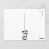 Niedliche weiße Katze Postkarte (Rückseite)