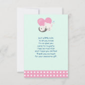 Niedliche Weiße Katze Schlafen Danke (Rückseite)