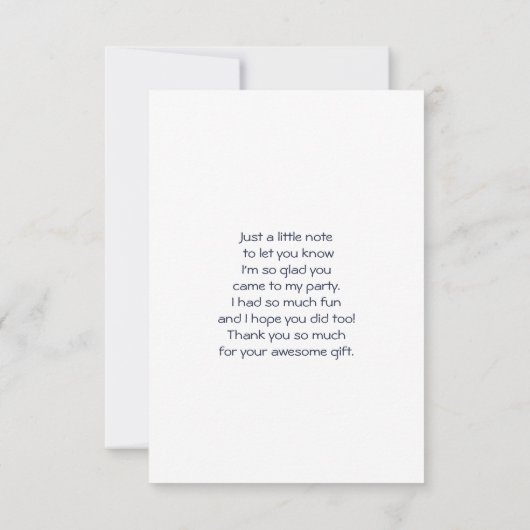 Niedliche Weiße Katze Schlafen Danke (Rückseite)