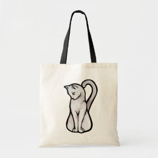 Niedliche weiße Katze Tragetasche