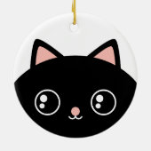 Niedliche weiße Kitty-und schwarze des Kitty-zwei Keramikornament (Hinten)