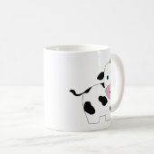 Niedliche weiße Kuh Kaffeetasse (VorderseiteRechts)