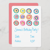 Niedliche weiße Mädchen niedliche Geburtstag Party Einladung (Vorne/Hinten)