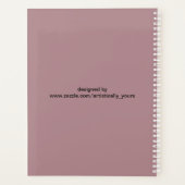 Niedliche Weiße Owl Mandala Doodle Henna Muster Planer (Rückseite)