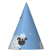 Niedliche weiße Schafe: Vintage Lämmer. Partyhütchen (Links)