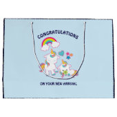 Niedliche weiße Schlösser Magische Mama & Baby Glü Große Geschenktüte (Rückseite)