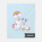 Niedliche weiße Schlösser Magische Mutter & Baby Fleecedecke (Vorderseite)