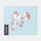 Niedliche weiße Schlösser Magische Mutter & Baby Fleecedecke (Vorderseite (Horizontal))