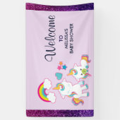 Niedliche weiße Schlösser Magisches Mama & Baby Pa Banner (Vertikal)