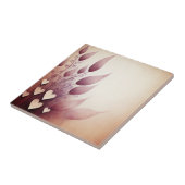 Niedliche, weiße und rosa Flora und Herzen Fliese (Seite)