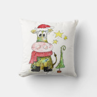 Niedliche weiße Weihnachtskuh