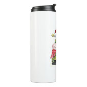Niedliche weiße Weihnachtskuh Thermosbecher (Nach links gedreht)
