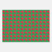 Niedliche weiße weiße Weihnachtsmannmütze Geschenkpapier Set (Vorderseite 3)