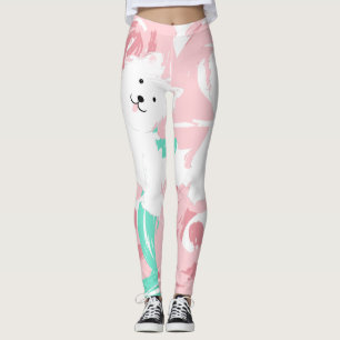 Niedliche weiße Welpen Leggings