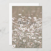 Niedliche weiße Wildblumen Blumenlatte Danke Karte (Vorne/Hinten)