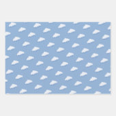 Niedliche weiße Wolke, neunblass blauer Junge Geschenkpapier Set (Vorderseite 3)