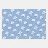Niedliche weiße Wolke, neunblass blauer Junge Geschenkpapier Set (Vorderseite)