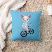 Niedliche, weiße Ziege auf dem Fahrrad Kissen (Decke)