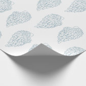 Niedliche weißer u. blauer Engels-Flügel Geschenkpapier (Ecke)