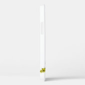 Niedliche weißfarbige rosa Katze mit gelben Blumen Case-Mate iPhone Hülle (Rückseite / Rechts)