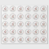 Niedliche Weißpolar-Bärenfamilie Frohe Weihnachten Geschenkpapier (Flach)