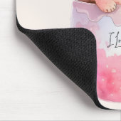 Niedliche weißrosa Katze im Tea Cup (2) Mousepad (Ecke)