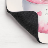 Niedliche weißrosa Katze im Tea Cup (3) Mousepad (Ecke)