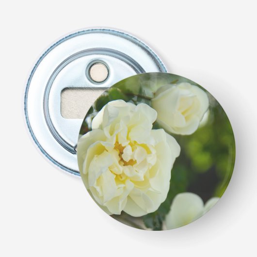 Niedliche Weißrosen für positive Flaschenöffner (Vorderseite)