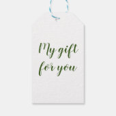 Niedliche Weißrosen für positive Geschenkanhänger (Rückseite)