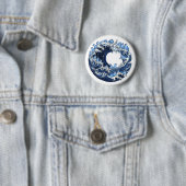 Niedliche Welle blauer Katzen für Kamala Harris 20 Button (Beispiel)