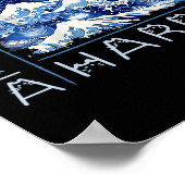 Niedliche Welle blauer Katzen für Kamala Harris Fu Poster (Ecke)