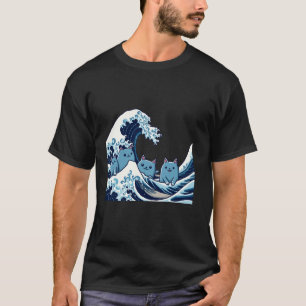 Niedliche Welle von Blauen Katzen für Kamala T Shi T-Shirt
