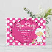 Niedliche Wellness-Center-Tagesgeburtstags-Party Einladung (Stehend Vorderseite)