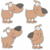 Niedliche Welpe Aufkleber (Vorderseite)