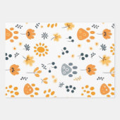 Niedliche Welpe-Blume Set 3 Geschenkpapier Set (Vorderseite 3)