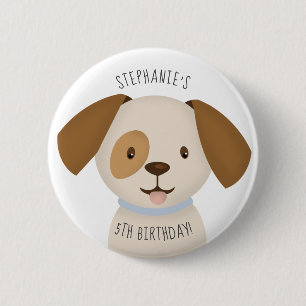 Niedliche Welpe Button